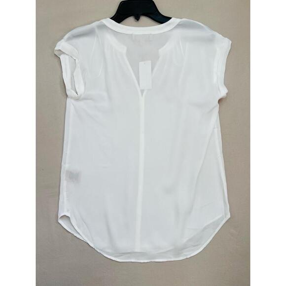 Philosophy Republic Clothing Size XS Ivory Cuffed Short Sleeve Blouse Shirt - Picture 4 of 9